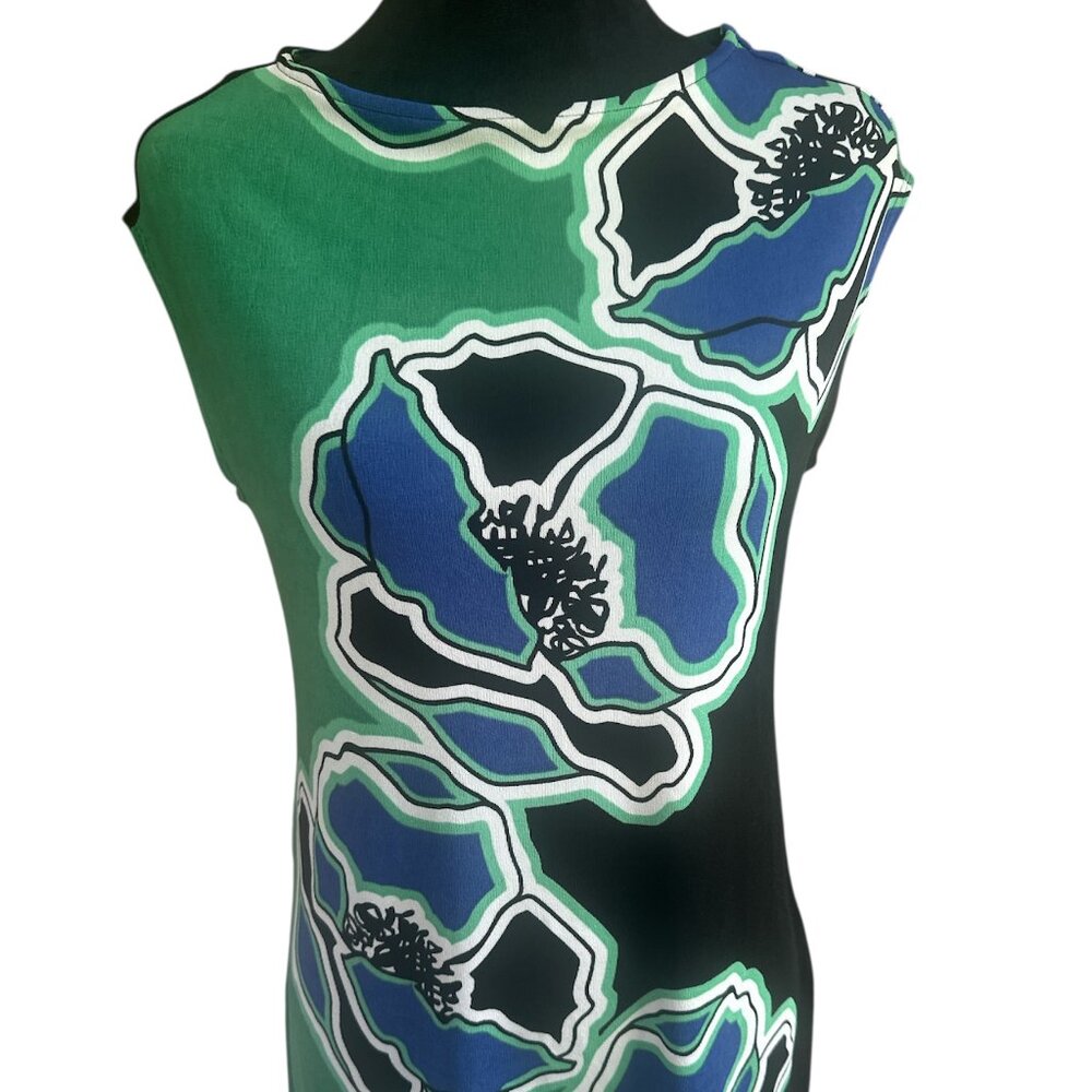 Chico's Size 0 (Size 4/6) Travelers Multicolor Floral Sleeveless Top